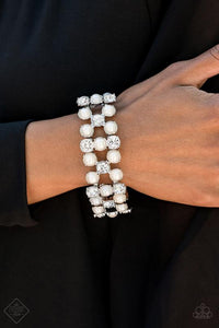 Diamonds and Debutantes - white - Paparazzi bracelet