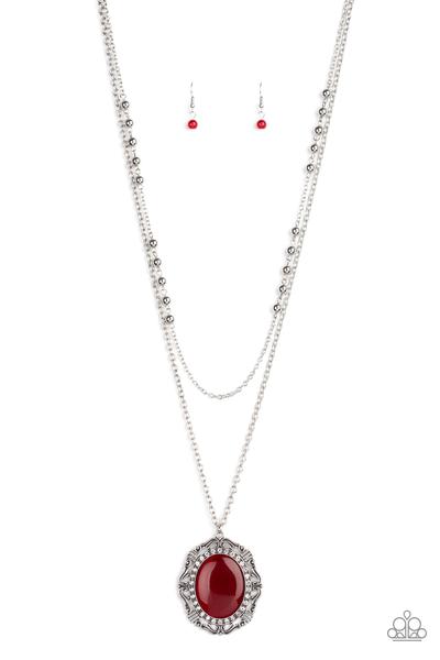 Endlessly Enchanted - red - Paparazzi necklace