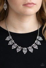 Load image into Gallery viewer, Leafy Lagoon - silver - Paparazzi necklace
