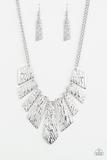 Load image into Gallery viewer, Texture Tigress Silver Necklace

