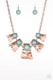 Cougar - Copper - Turquoise Stone Necklace