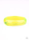 Load image into Gallery viewer, Major Material Girl - Yellow - Neon Acrylic Bangle - Bracelet
