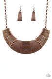 Load image into Gallery viewer, More Roar - Copper - Necklace &amp; Earrings
