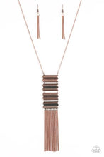 Load image into Gallery viewer, Watch your Step copper necklace
